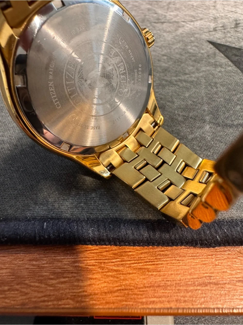 Citizen Gold-Tone Bracelet Watch with Black Dial
